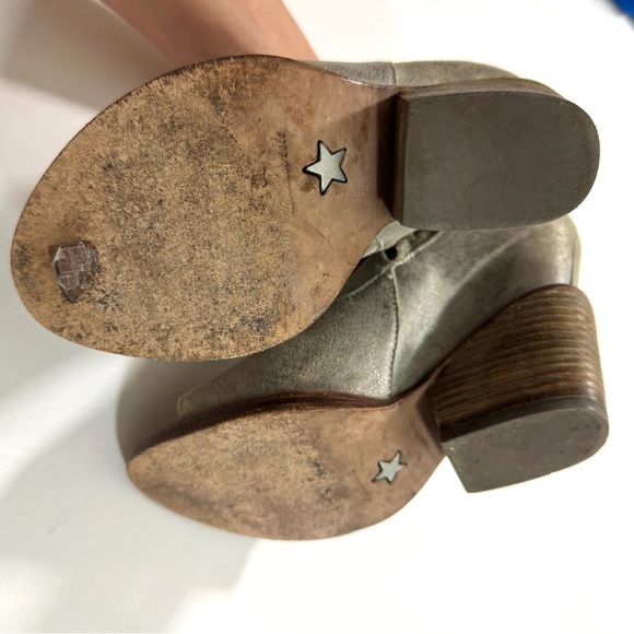 Ash Ros Bis Open Toe Metallic Wedge Ankle Bootie - Picture 7 of 9